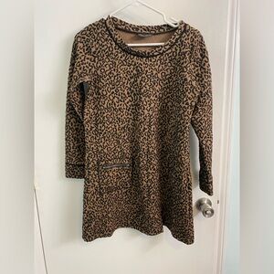 Chic Leopard Long Sleeve Dress